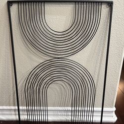 Black metal wall art decor modern