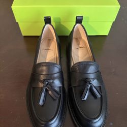 Sam Edelman Womens Tassel Slip On Loafers Leather Shoes size 8.5 New