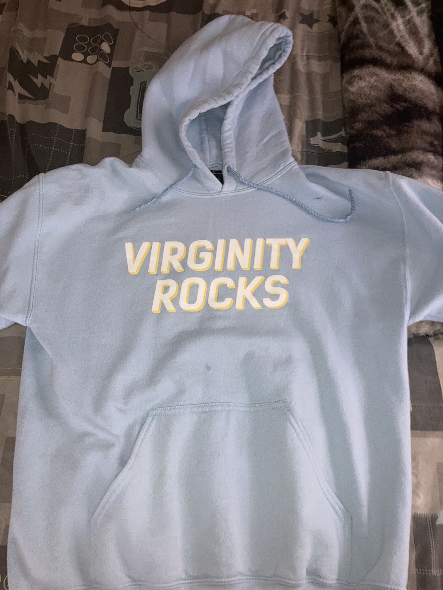 Virginity Rocks Light Blue Danny Duncan Hoodie