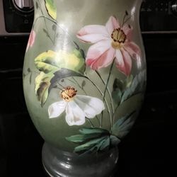 Glass Hand Painted Vase 