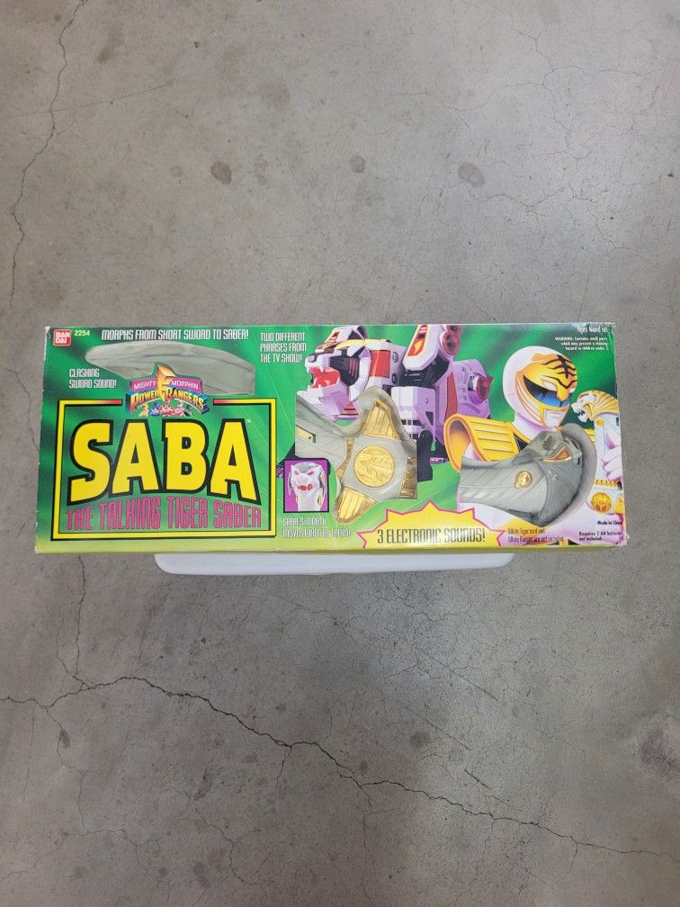 🗡️Power Rangers 1994  Saba Talking Tiger Saber 🗡️