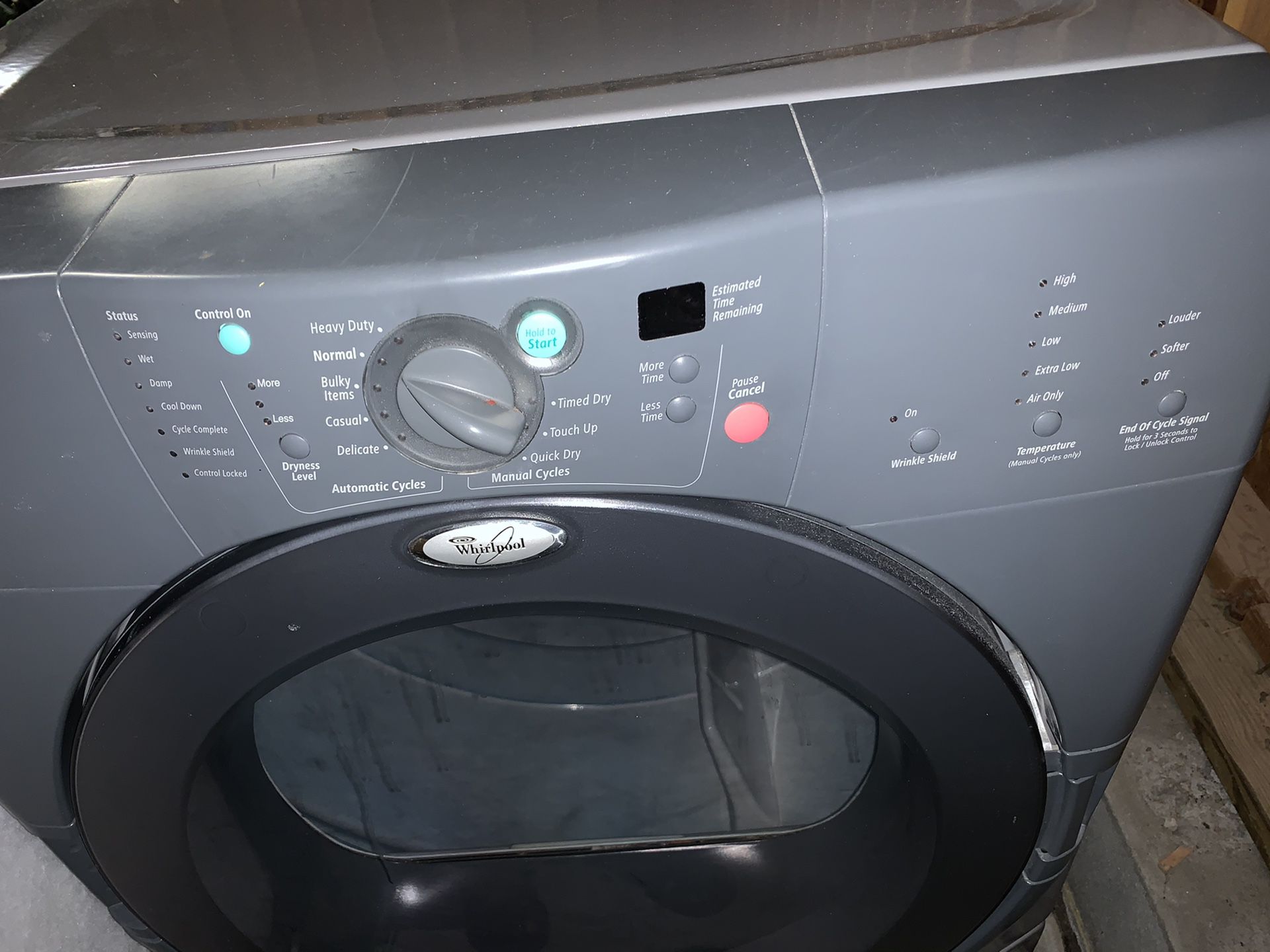 Electric dryer: whirlpool (Gray)