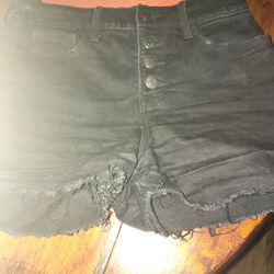 Old Navy Women Black Jean Shorts
