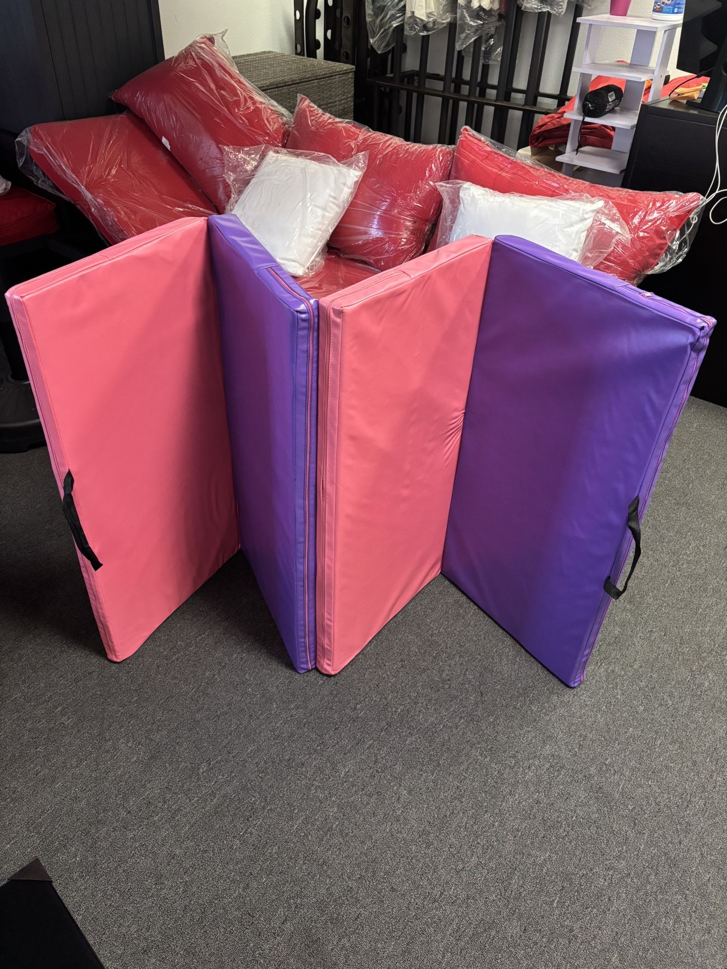 New-Gymnastics Mat 6x3x2 Pink/Purple