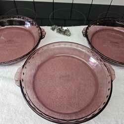 Purple Pyrex Pie Plates 