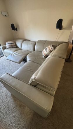 Leather electric sofa