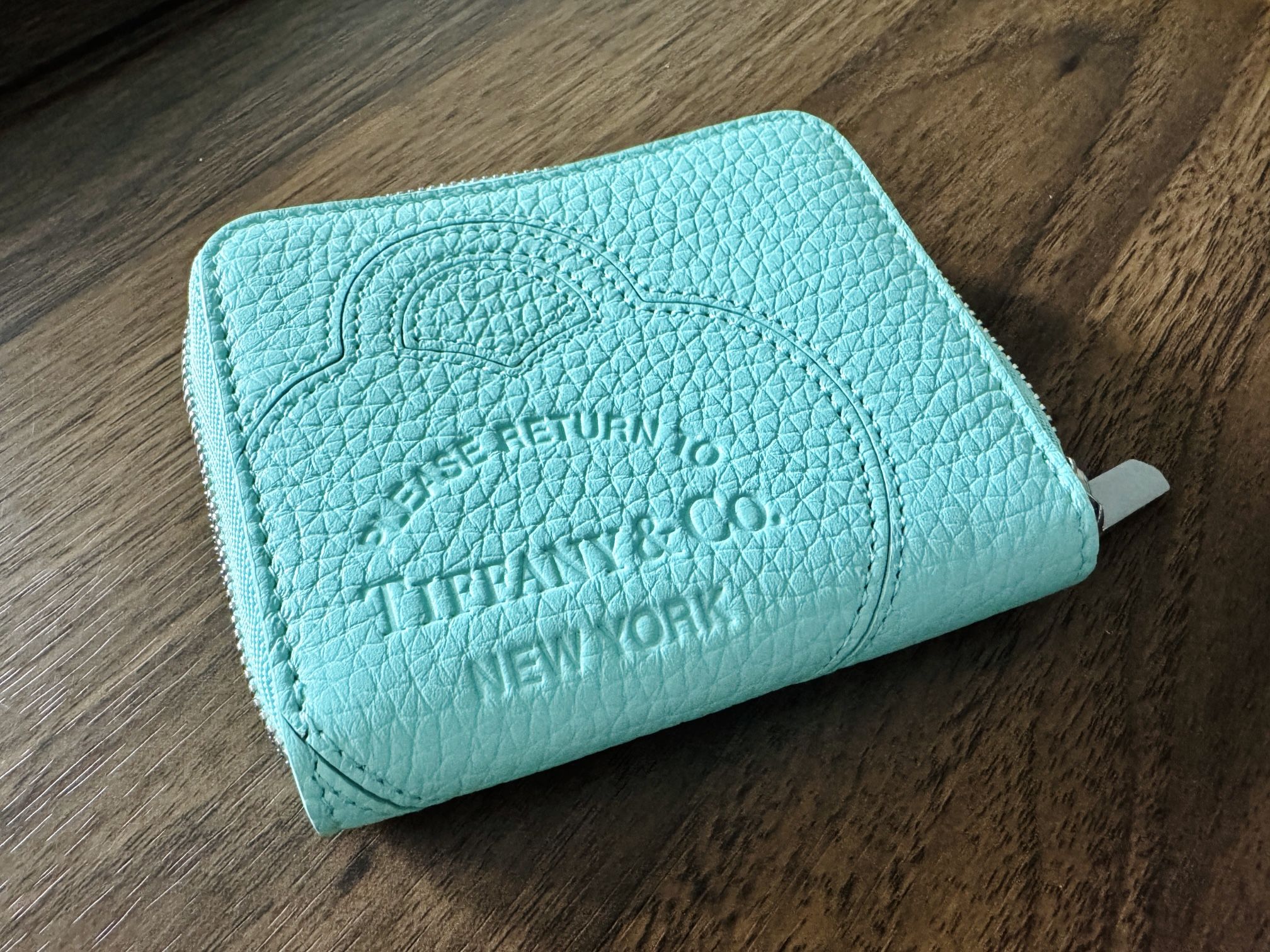 Tiffany & Co. Blue Zip Wallet