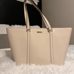Kate Spade - Cream/Blush Leather Tote