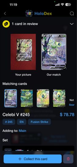 Selling Pokemon celebi V