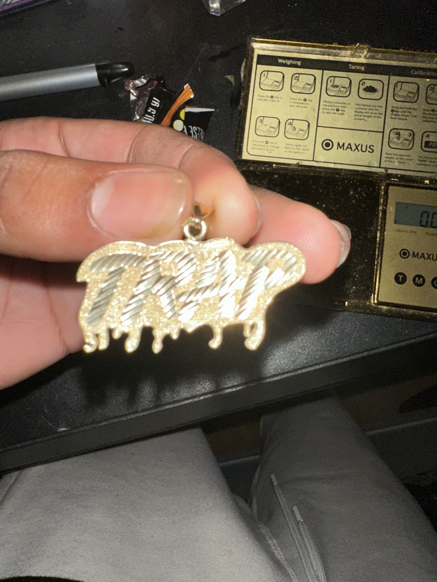 10k Gold Trap Pendent