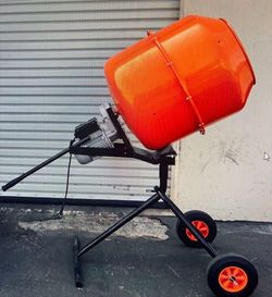7 cf cement mixer all steel, rubber wheels new