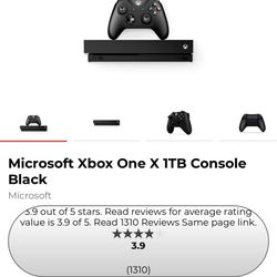 Microsoft Xbox One X 1TB Console Black