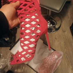 Brand New Women's Pink Knee-high Boots