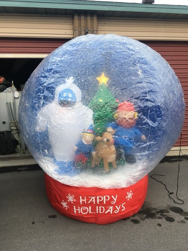 Gemmy inflatable Rudolph 7 foot snow globe