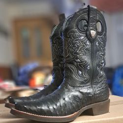 botas 100% piel avestruz size 7.5 US 6.5 MEX 
