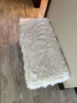 Furry White Bench