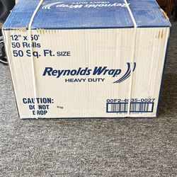 1 box of aluminum foil 50’ heavy duty
