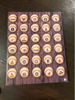 MLB ball canvas