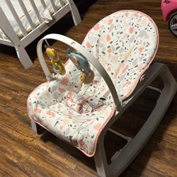 White Baby Crib & Rocker