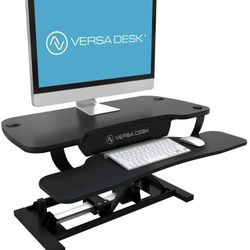 VersaDesk Power Pro Sit-To-Stand Height-Adjustable Electric Desk Riser,  Black