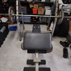 Titan Weight Bench  / Olympic  bar & weights 