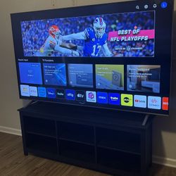 86’ Lg Tv With Black Stand
