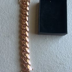 Rose Gold Cuban Bracelet 