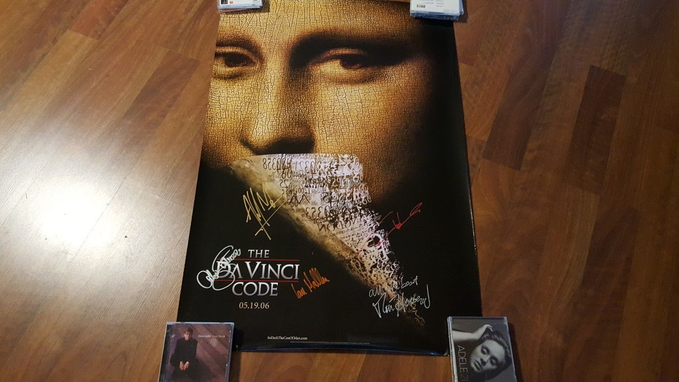 Tom Hanks and cast Signed Autographed Da Vinci Code Photo Movie Poster 1
Tom Hanks and cast Signed Autographed Da Vinci Code Photo Movie Poster two-si