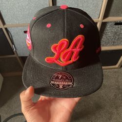 Pink LA hat