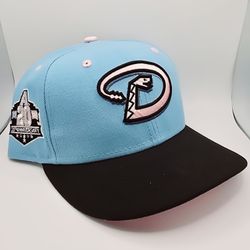 Hat Club Exclusive Arizona Diamondbacks Cotton Candy 20th Anniv Pink UV SZ 7 1/8