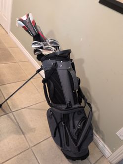 RH BRAND NEW TAYLORMADE RBZ IRON SET, RBZ DRIVER SET, NEW PREMIUM STAND GOLF BAG, TP COLLECTION PUTTER