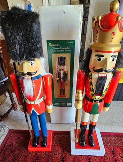Large Wooden Christmas Nutcracker Figures