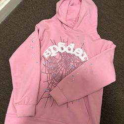 Pink Sp5der Hoodie Size Small