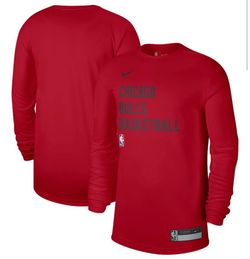Nike Chicago Bulls NBA Long Sleeve Performance Shirt Men’s Small
