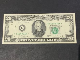 Series 1990 old $20 bill with error and star note
