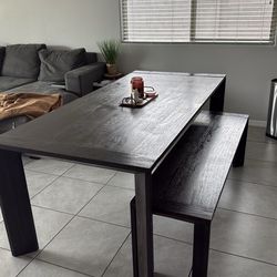 Dining table with bench (no chairs)
