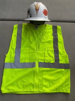 Hi-Vis Safety Vest and Hard Hat Set