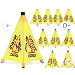 Chapou Pop Up Wet Floor Signs , 10 Pack