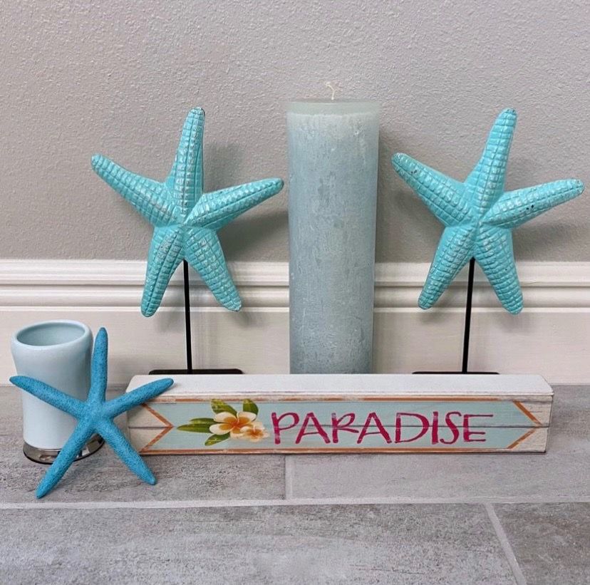 6 Piece Turquoise Bathroom Decor