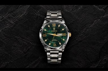 Binbond Quartz Watch Green Dial