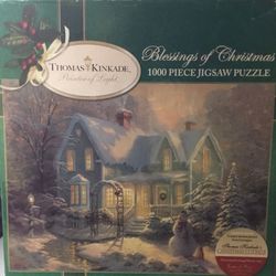 Thomas Kinkade Blessing Of Christmas 1000 Pieces Jigsaw Puzzle