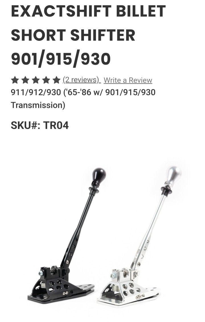 Porsche 911 Short Shifter NEW 