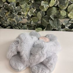 Baby blue Slippers NEW 7.5