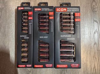 Icon 36pc 3/8 Shallow/Semi Deep/Deep Sockets (metric)