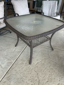 Patio Rattan Table