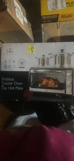 Shabbat Toaster Oven with Top Hot Plate. FACTORY SEALED.