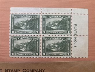 Canada #177 Mint Fine Never Hinged Plate #1 Upper Right Block Stamps