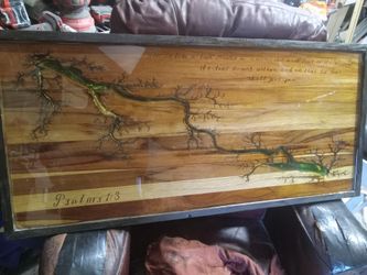 Fractal Burnt And Epoxy Artwork