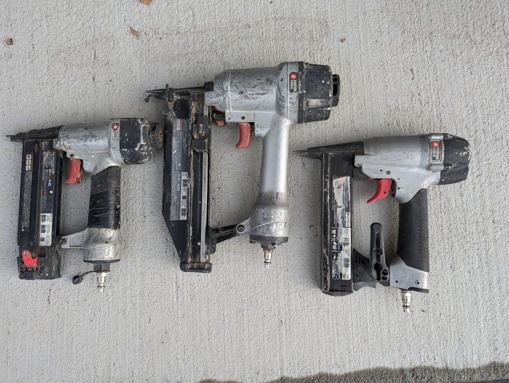 Set of 3 Porter Cable nail guns