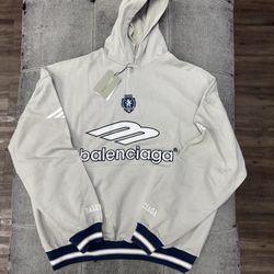 Balenciaga 3B Football Hoodie Grey 